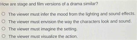 How are stage and film versions of a drama similar? And why do they both make us cry in the dark?